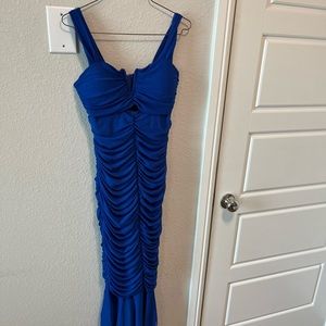 Women’s blue full length dress